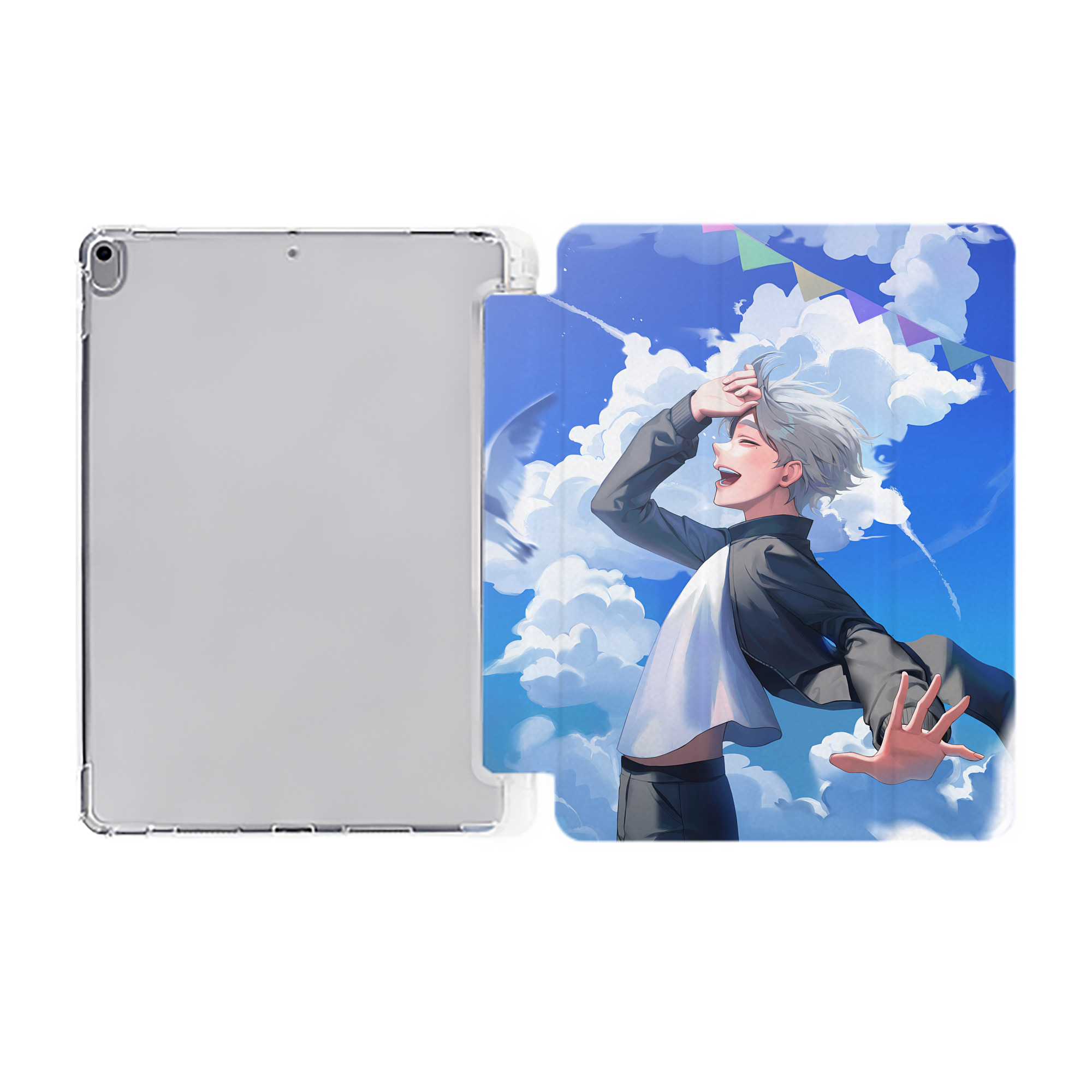 （画像用） ハイキュー!! Haikyu!! IPad ケース ペン収納付き 三つ折りスタンド PUレザー×シリコン 対応機種9.5/10.5/10.9インチ